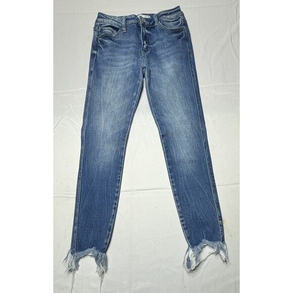 KanCan Women's Raw Hem Ankle Skinny Jeans - Size 25x24.5 - Picture 1 of 7